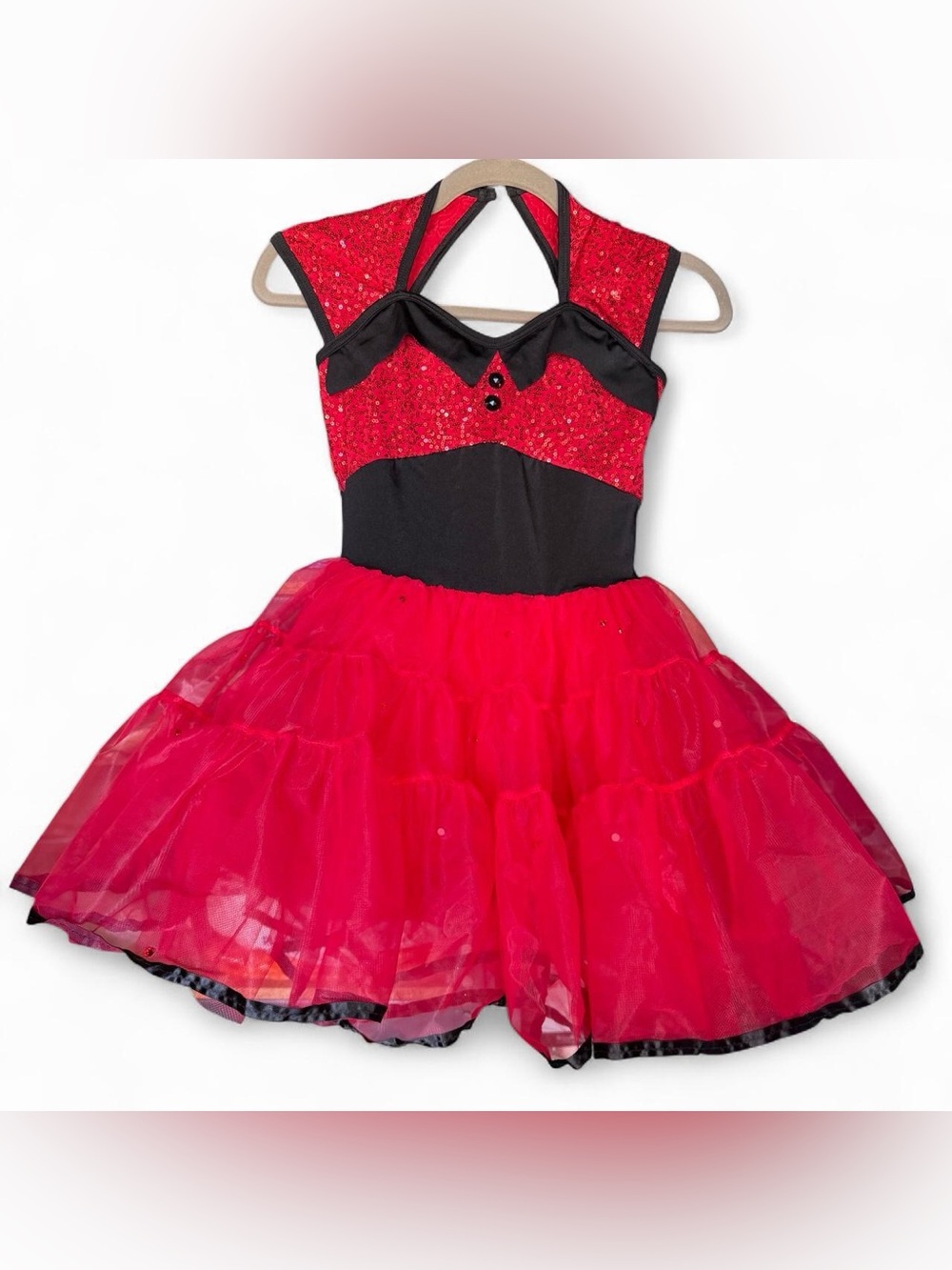 Curtain Call red sequin tutu dress Child Large
